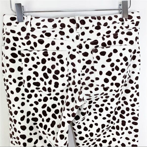 Mini Boden Black and White Spotted Dalmation Print Velour Pants Adjustable Waist - Picture 6 of 14